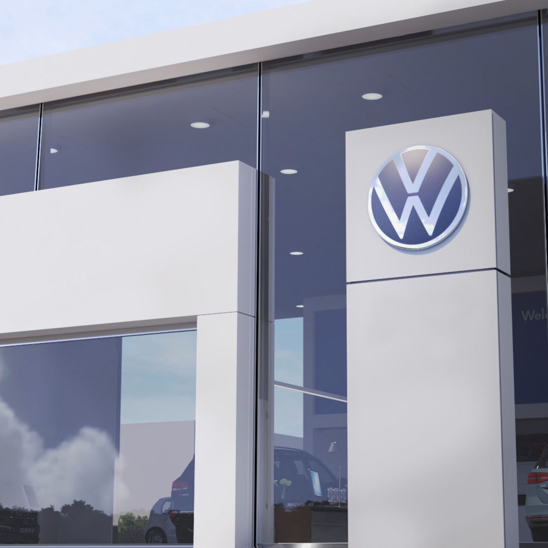 VW márkakereskedés kívülről